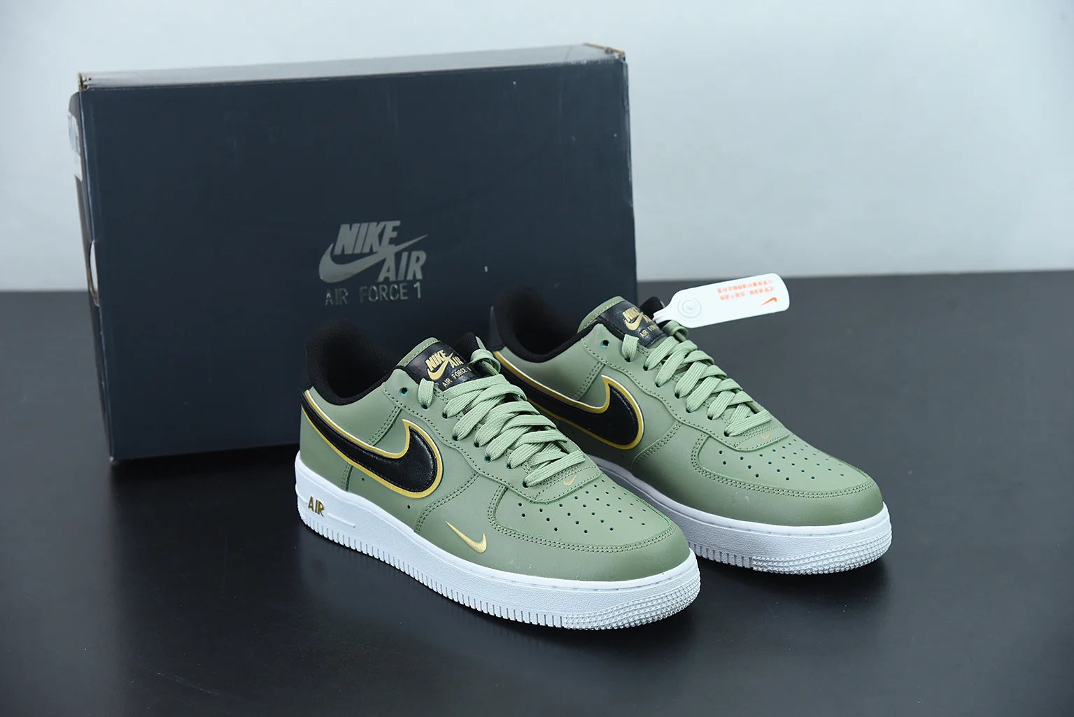 Air Force 1 Low '07 LV8 Double Swoosh Olive Gold Black