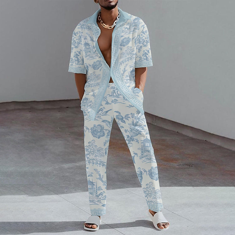 Men's Trendy Multi-color Long Sleeve Casual Suit