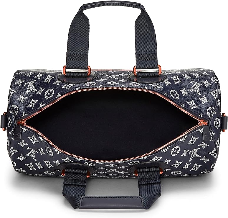 Louis Vuitton Pre-Loved Monogram Upside Down Ink Speedy Bandouliere 40, Navy