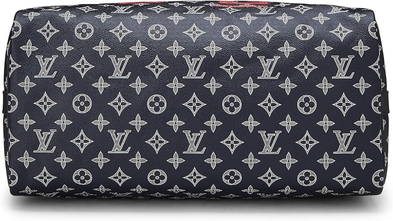 Louis Vuitton Pre-Loved Monogram Upside Down Ink Speedy Bandouliere 40, Navy
