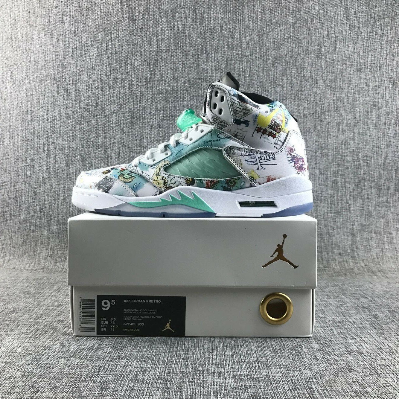 Nike Air Jordan 5 Retro White Multi Color AV2405-900