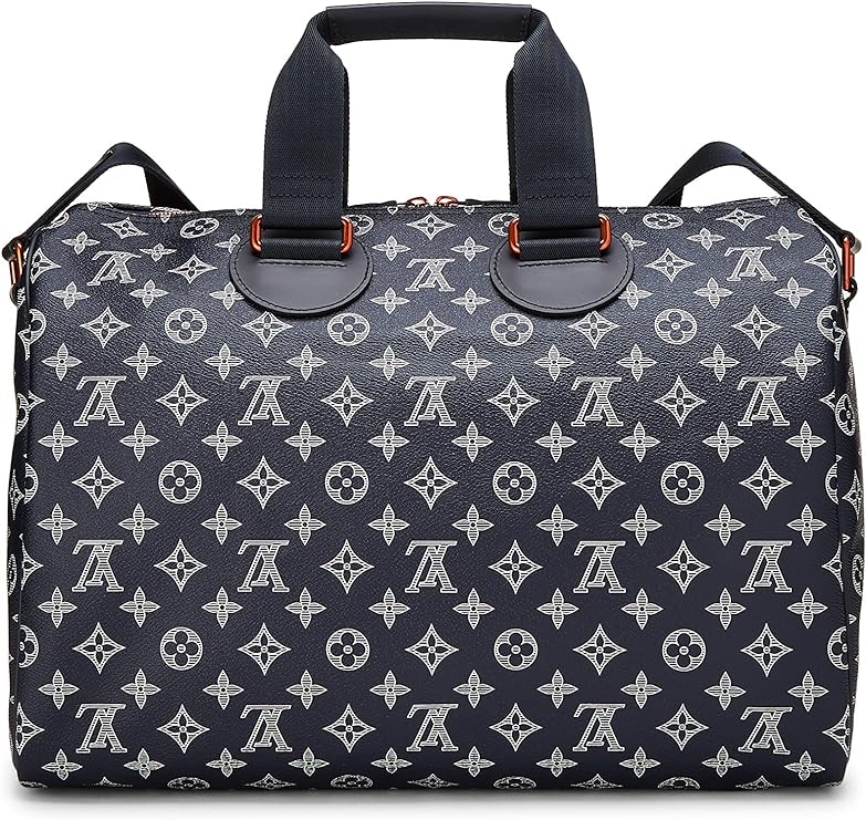 Louis Vuitton Pre-Loved Monogram Upside Down Ink Speedy Bandouliere 40, Navy