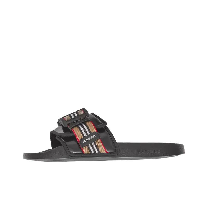 Burberry Fastener Slides Icon Stripe