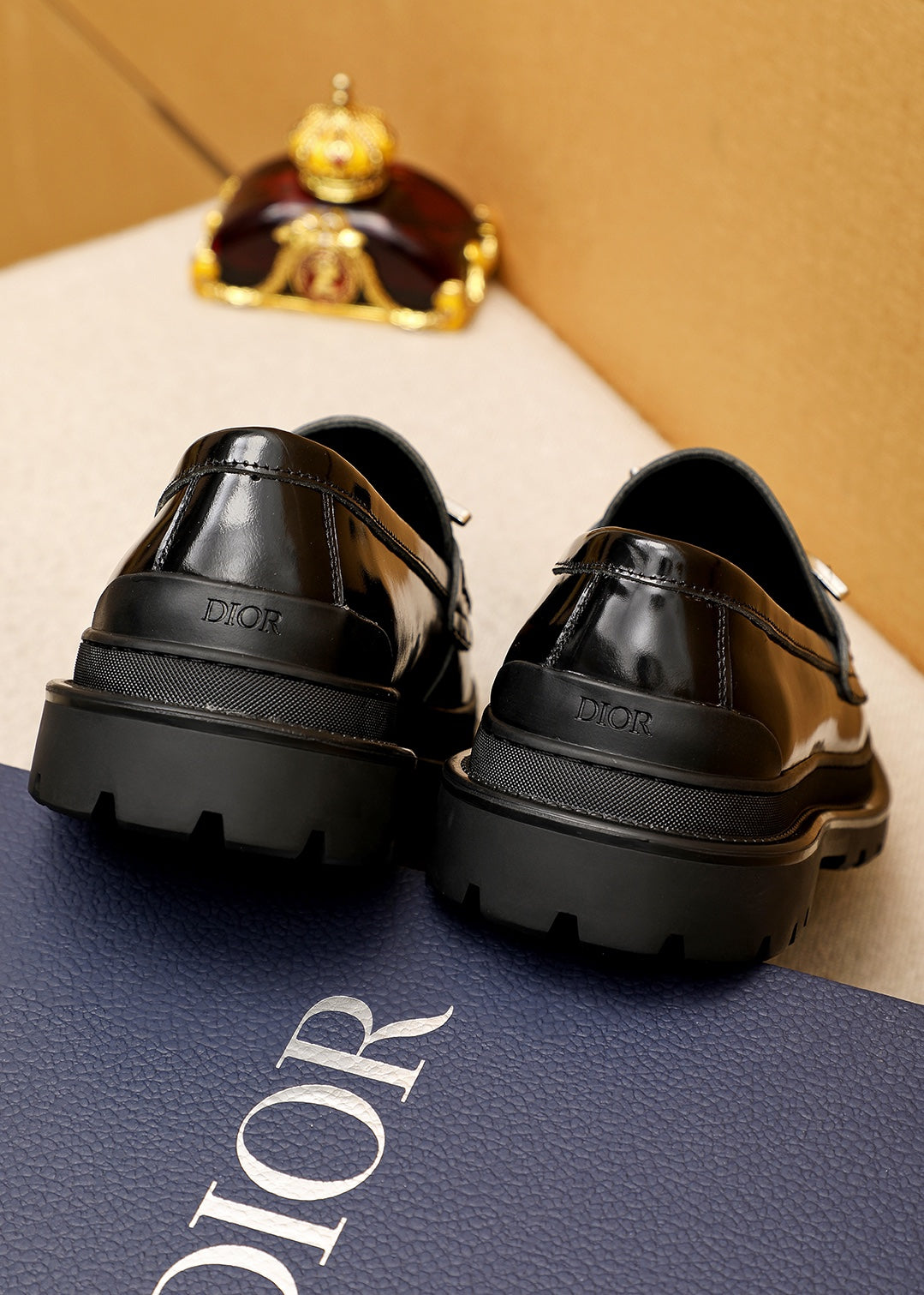 Dior Black Patent Loafers