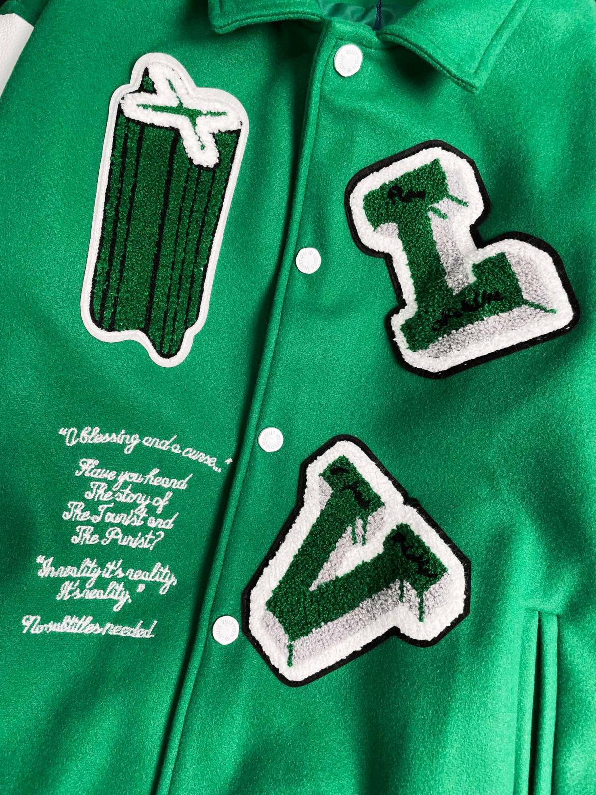 Louis Vuitton Green & White Varsity Jacket