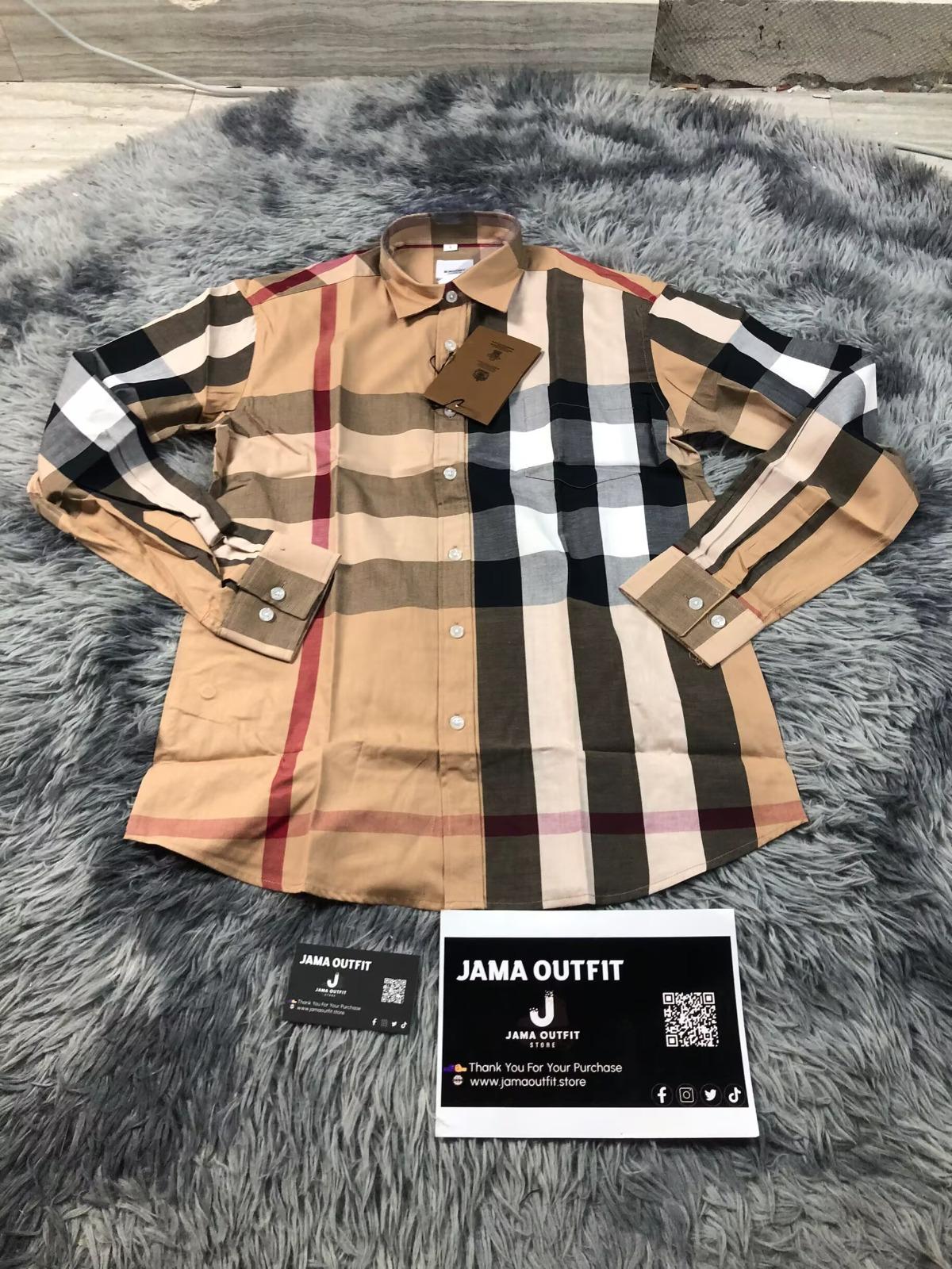 Burberry Check Stretch Cotton Poplin Shirt Archive Beige