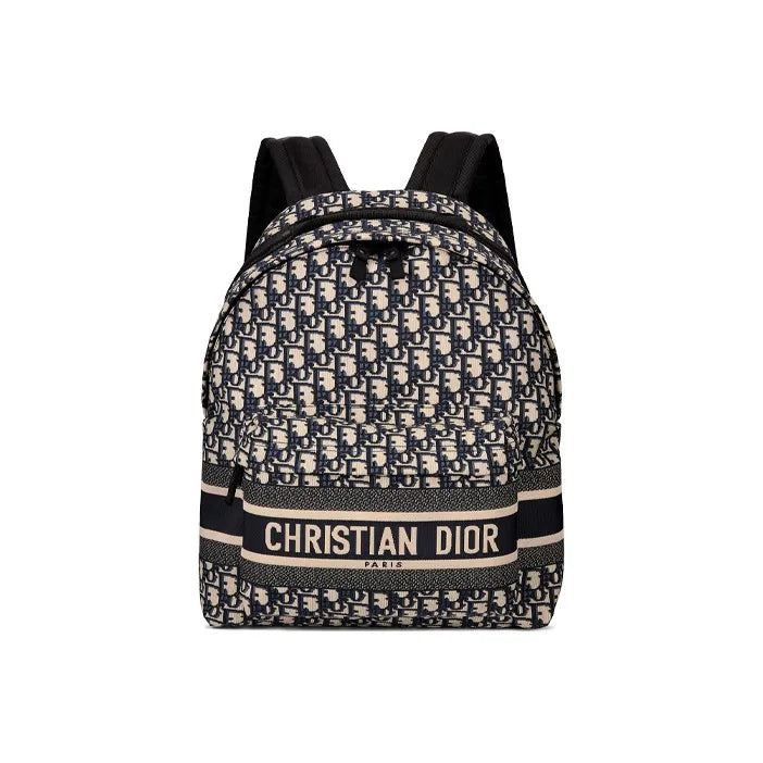 Mochila DiorTravel Dior Dior Jacquard oblicuo azul