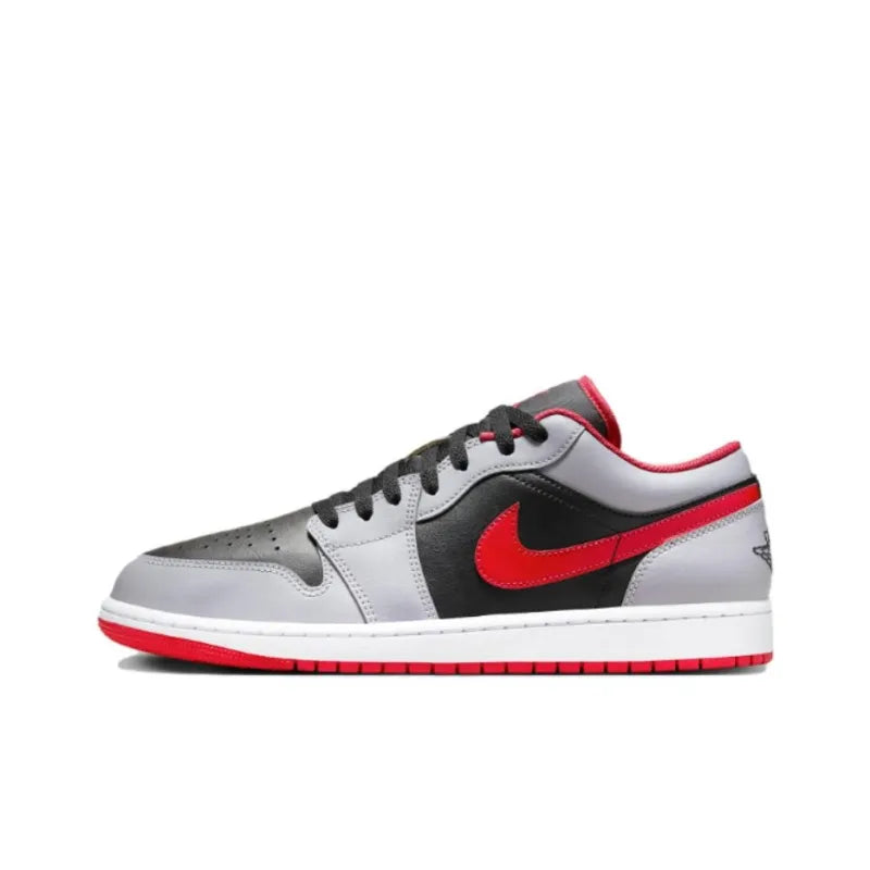 Jordan 1 Low Black Light Smoke Grey Gym Red