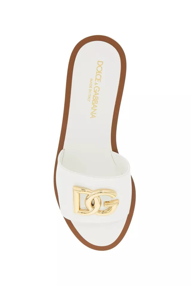 Dolce & Gabbana White Dg Logo Slides